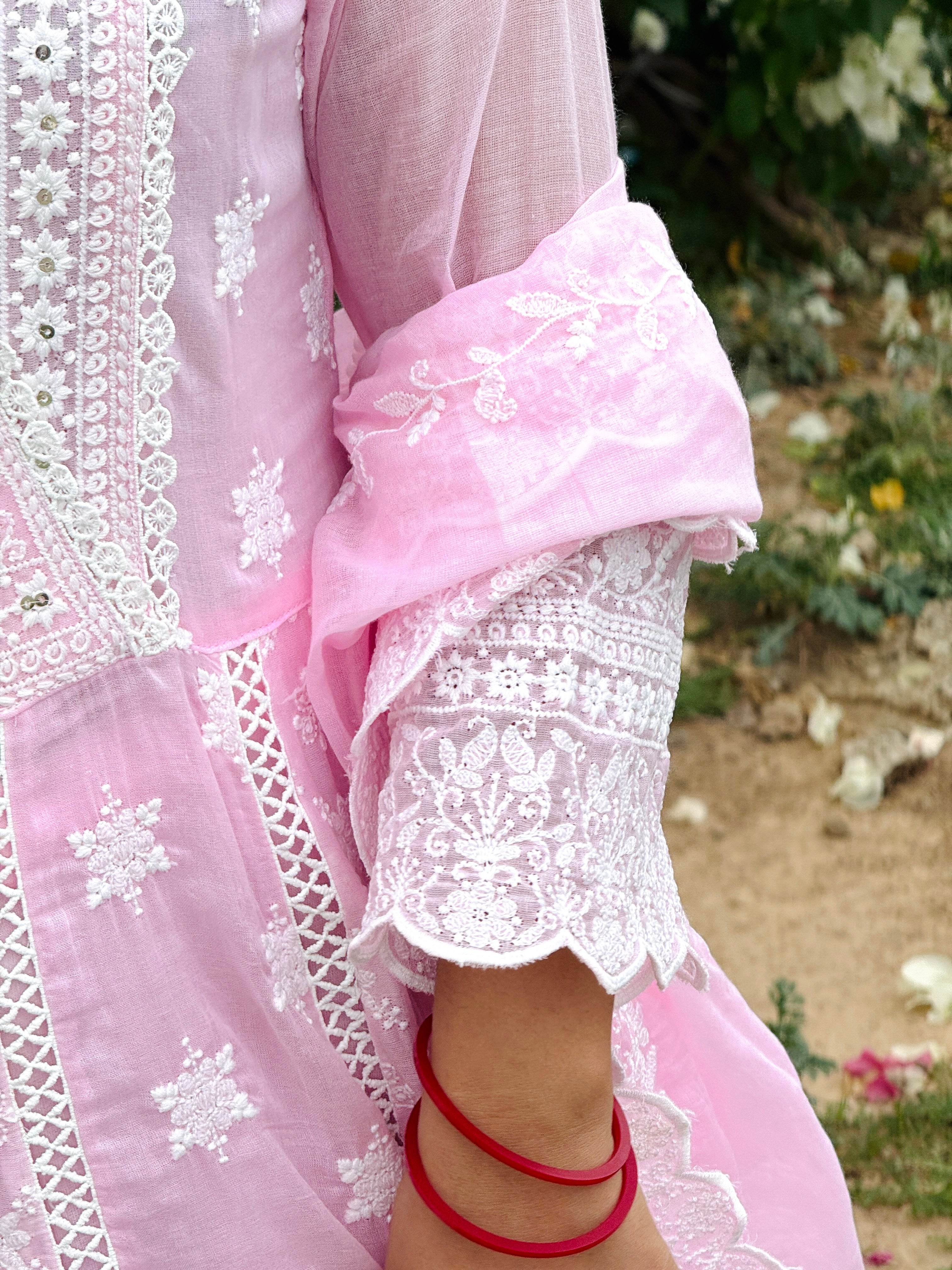 Noor Chikankari Mulmul Cotton Suit
