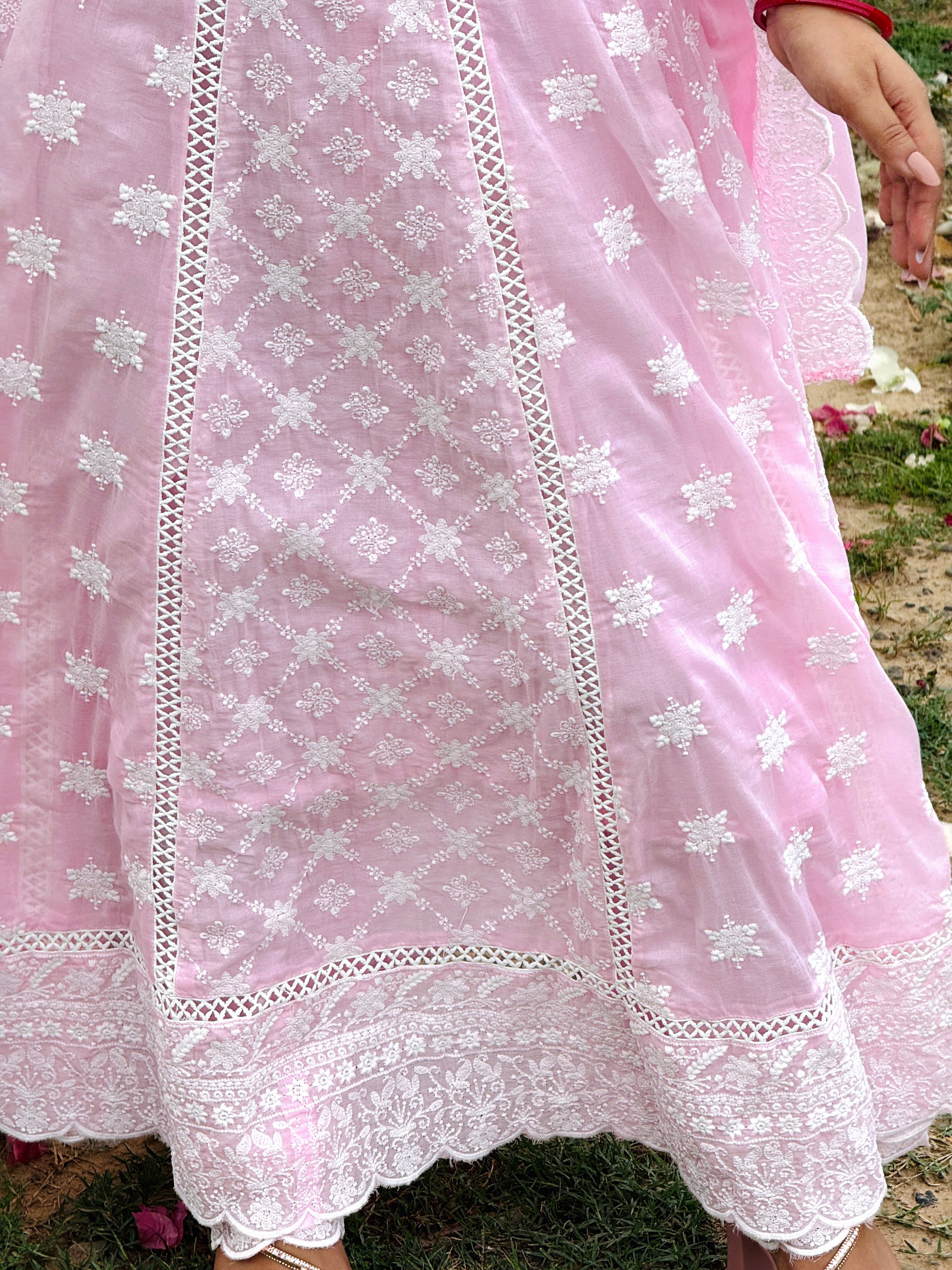 Noor Chikankari Mulmul Cotton Suit